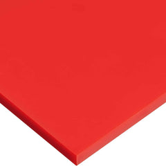 USA Sealing - Plastic Bars; Material: Cast Acrylic ; Shape: Rectangular ; Height (Inch): 1/8 ; Width (Inch): 2 ; Length (Feet): 2.000 ; Color: Red - Exact Industrial Supply