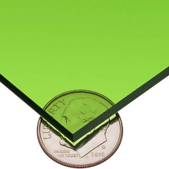 USA Sealing - Plastic Sheets; Material: Cast Acrylic ; Thickness (Inch): 1/4 ; Length (Feet): 1 ; Tensile Strength (psi): 10000 ; Color: Tinted Green ; Material Grade: Standard - Exact Industrial Supply