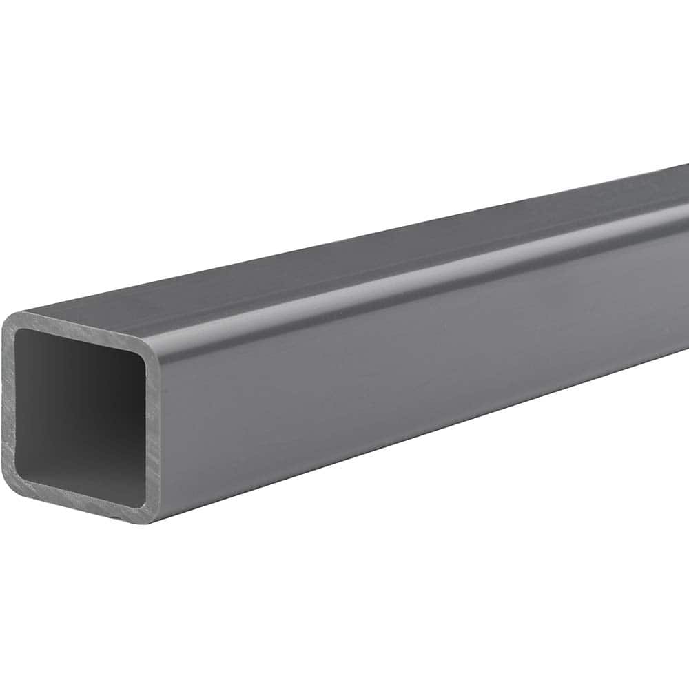 USA Sealing - Plastic Tubes; Material: PVC ; Outside Diameter (Decimal Inch): 3.3460 ; Maximum Length (Inch): 12 ; Wall Thickness (Decimal Inch): 0.0980 ; Color: Gray ; Shape: Rectangular - Exact Industrial Supply