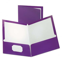 OXFORD - File Folders, Expansion Folders & Hanging Files Folder/File Type: Pocket Folders Color: Purple - Apex Tool & Supply