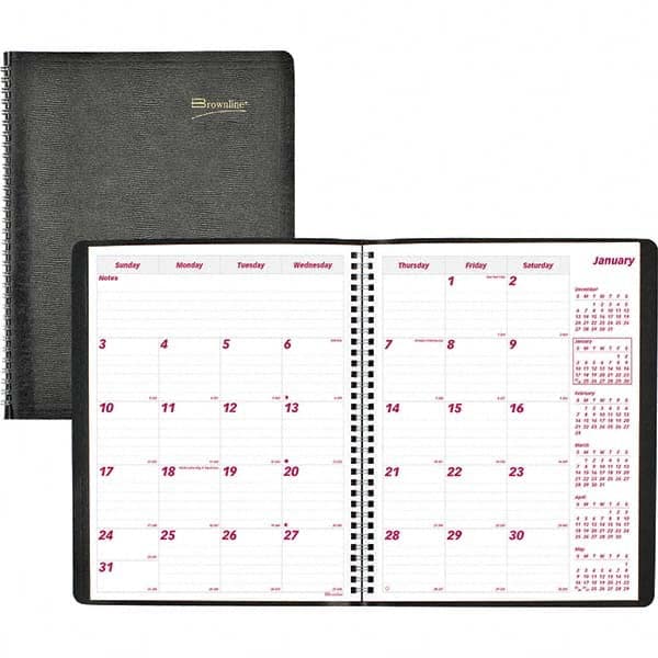Brownline - Note Pads, Writing Pads & Notebooks Writing Pads & Notebook Type: Monthly Planner Size: 11 x 8-1/2 - Apex Tool & Supply