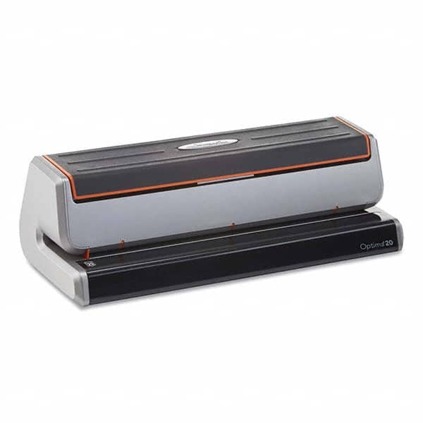 Swingline - Paper Punches Type: 20 Sheet Three-Hole Punch Color: Silver; Black - Apex Tool & Supply