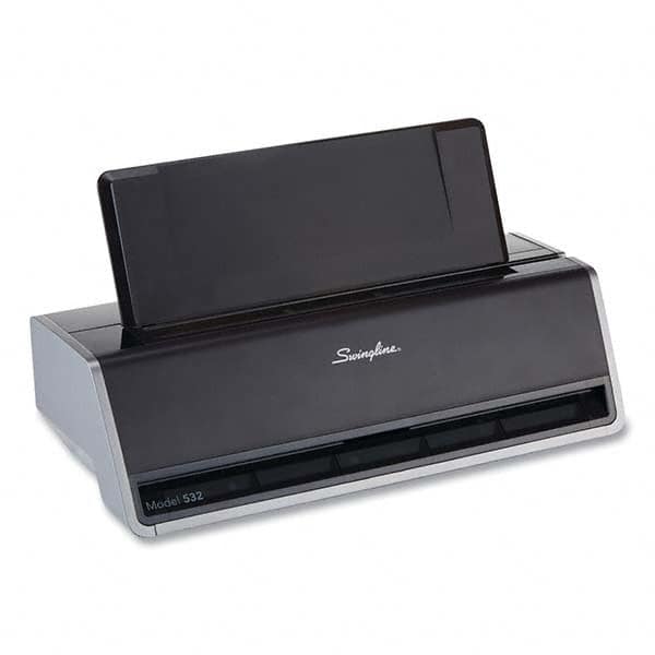 Swingline - Paper Punches Type: 28 Sheet Two Hole Electric Punches Color: Silver - Apex Tool & Supply