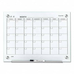 18″ High x 24″ Wide Magnetic Dry Erase Calendar Glass, Includes Quartet Dry-Erase Marker, (2) Rare-Earth High Power Magnets, Mounting Kit