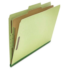 UNIVERSAL - File Folders, Expansion Folders & Hanging Files Folder/File Type: Classification Folders with Tob Tab Fastener Color: Green - Apex Tool & Supply