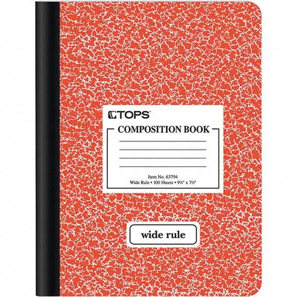 TOPS - Note Pads, Writing Pads & Notebooks Writing Pads & Notebook Type: Composition Book Size: 9-3/4 x 7-1/2 - Apex Tool & Supply
