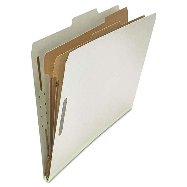 UNIVERSAL - File Folders, Expansion Folders & Hanging Files Folder/File Type: Classification Folders with Tob Tab Fastener Color: Gray - Apex Tool & Supply