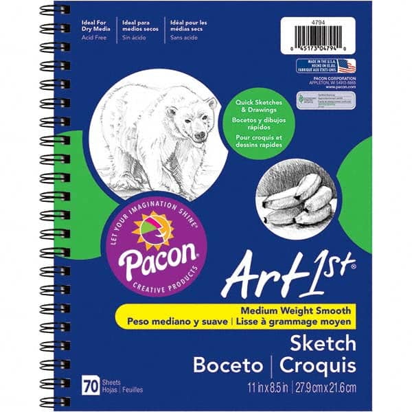 Pacon - Note Pads, Writing Pads & Notebooks Writing Pads & Notebook Type: Sketch Size: 11 x 8-1/2 - Apex Tool & Supply