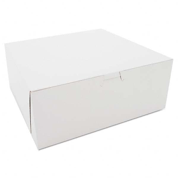 SCT - Bakery Boxes, White, Kraft, 10W x 10D x 4H - Apex Tool & Supply