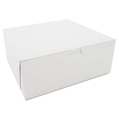 SCT - Bakery Boxes, White, Kraft, 10W x 10D x 4H - Apex Tool & Supply