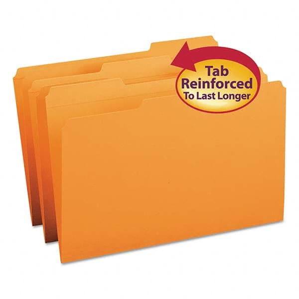 SMEAD - File Folders, Expansion Folders & Hanging Files Folder/File Type: File Folders with Top Tab Fastener Color: Orange - Apex Tool & Supply