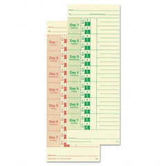 Lathem Time - Time Cards & Time Clock Accessories Type: Bi-Weekly/Weekly Time Cards For Use With: All Side Print Time Clocks - Apex Tool & Supply