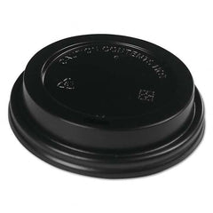 Boardwalk - Hot Cup Lids, Fits 10-20 oz Hot Cups, Black, 1000/Carton - Apex Tool & Supply