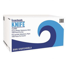 Boardwalk - Heavyweight Polystyrene Plastic Cutlery, Knife, Black, 1000/Carton - Apex Tool & Supply