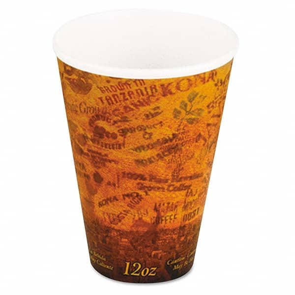 DART - Foam Hot/Cold Cups, 12 oz, Brown/Black, 1000/Carton - Apex Tool & Supply