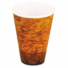 DART - Foam Hot/Cold Cups, 12 oz, Brown/Black, 1000/Carton - Apex Tool & Supply