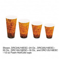 DART - Foam Hot/Cold Cups, 16 oz, Brown/Black, 1000/Carton - Apex Tool & Supply