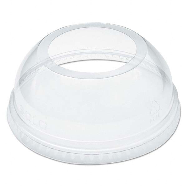 DART - Open-Top Dome Lid for 16-24 oz Plastic Cups, Clear, 1.9" Diam Hole, 1000/Carton - Apex Tool & Supply