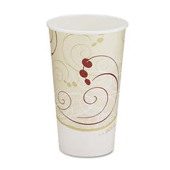 DART - Hot Cups, Symphony Design, 16 oz, Beige, 1000/Carton - Apex Tool & Supply