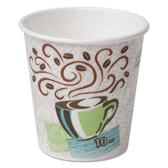 Dixie - PerfecTouch Paper Hot Cups, 10 oz, Coffee Haze, 1000/Carton - Apex Tool & Supply