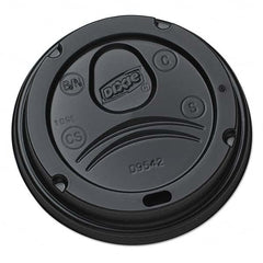 Dixie - Drink-Thru Lids for 10-20 oz Cups, Plastic, Black - Apex Tool & Supply