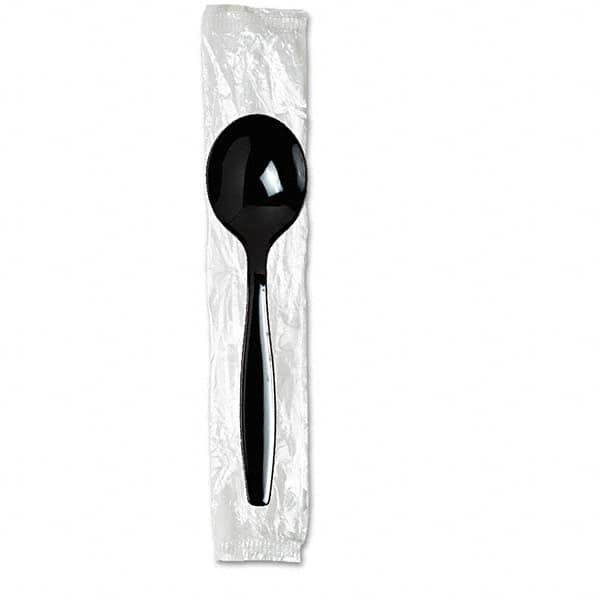 Dixie - Individually Wrapped Spoons, Plastic, Black, 1000/Carton - Apex Tool & Supply