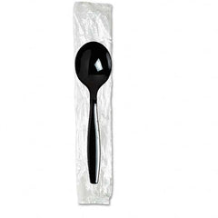 Dixie - Individually Wrapped Spoons, Plastic, Black, 1000/Carton - Apex Tool & Supply