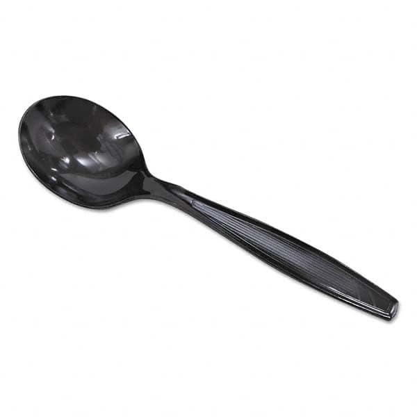 Dixie - Plastic Cutlery, Heavyweight Soup Spoons, 5 3/4", Black, 1000/Carton - Apex Tool & Supply