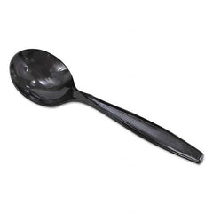Dixie - Plastic Cutlery, Heavyweight Soup Spoons, 5 3/4", Black, 1000/Carton - Apex Tool & Supply