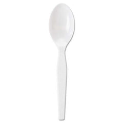 Dixie - Individually Wrapped Polystyrene Cutlery, Teaspoons, White, 1000/Carton - Apex Tool & Supply