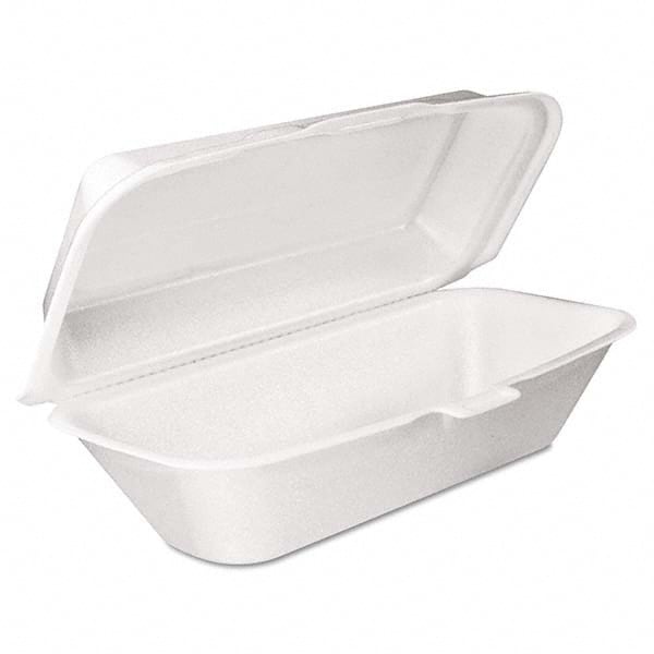 DART - Foam Hoagie Container with Removable Lid, 9-4/5 x 5-3/10 x 3-3/10, White, 125/Bag - Apex Tool & Supply