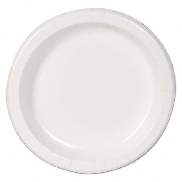 Dixie Basic - Basic Paper Dinnerware, Plates, White, 8.5" Diam, 125/Pack - Apex Tool & Supply