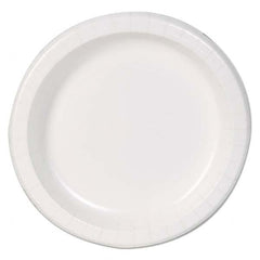 Dixie Basic - Basic Paper Dinnerware, Plates, White, 8.5" Diam, 125/Pack - Apex Tool & Supply
