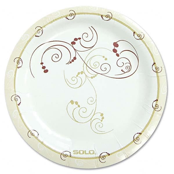 DART - Symphony Paper Dinnerware, Mediumweight Plate, 6", Tan, 125/Pack - Apex Tool & Supply