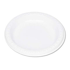 Tablemate Products - Plastic Dinnerware, Plates, 6" Diam, White, 125/Pack - Apex Tool & Supply