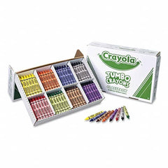 Crayola - Markers & Paintsticks Type: All Purpose Wax Crayon Color: Black; Blue; Brown; Green; Orange; Red; Violet; Yellow - Apex Tool & Supply