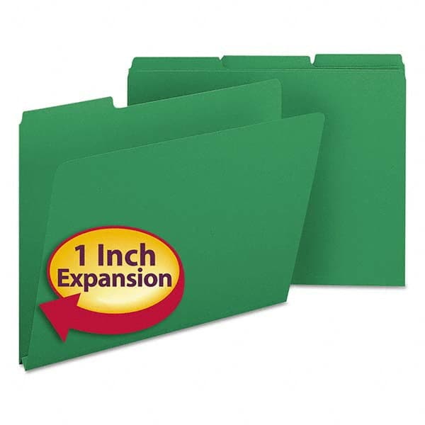 SMEAD - File Folders, Expansion Folders & Hanging Files Folder/File Type: File Folders with Top Tab Fastener Color: Green - Apex Tool & Supply