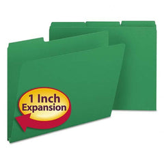 SMEAD - File Folders, Expansion Folders & Hanging Files Folder/File Type: File Folders with Top Tab Fastener Color: Green - Apex Tool & Supply