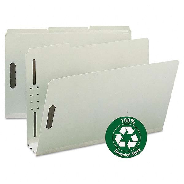 SMEAD - File Folders, Expansion Folders & Hanging Files Folder/File Type: Classification Folders with Tob Tab Fastener Color: Green - Apex Tool & Supply