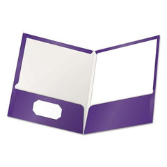 OXFORD - File Folders, Expansion Folders & Hanging Files Folder/File Type: Pocket Folders Color: Purple - Apex Tool & Supply