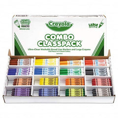 Crayola - Markers & Paintsticks Type: All Purpose Wax Crayon Color: Black; Blue; Brown; Green; Orange; Red; Violet; Yellow - Apex Tool & Supply