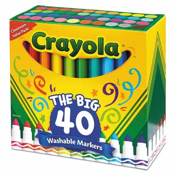 Crayola - Markers & Paintsticks Type: Washable Marker Color: Assorted - Apex Tool & Supply