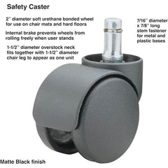 Master Caster - Cushions, Casters & Chair Accessories Type: Caster Set For Use With: Office and Home Furniture - Apex Tool & Supply