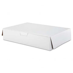 SCT - Tuck-Top Bakery Boxes, 19w x 14d x 4h, White, 50/Carton - Apex Tool & Supply
