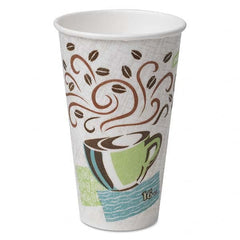 Dixie - PerfecTouch Paper Hot Cups, 16 oz, Coffee Dreams Design, 50/Pack, 20 Packs/Carton - Apex Tool & Supply