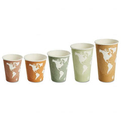 ECO PRODUCTS - World Art Renewable/Compostable Hot Cups, 8 oz, Plum, 50/Pack - Apex Tool & Supply