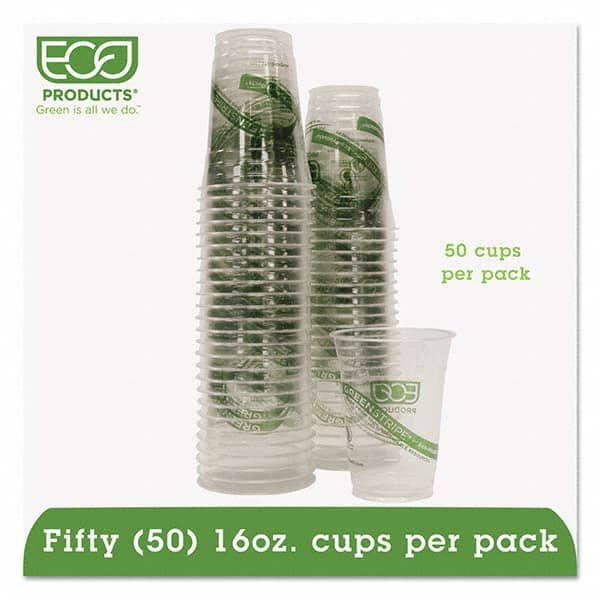ECO PRODUCTS - GreenStripe Renewable/Compostable Cold Cups Convenience Pack, 16 oz, 50/PK - Apex Tool & Supply