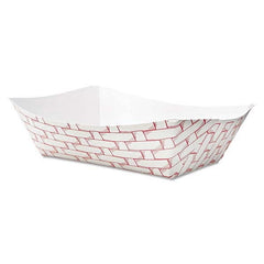 Boardwalk - Paper Food Baskets, 3lb Capacity, Red/White, 500/Carton - Apex Tool & Supply