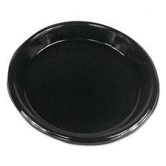 Boardwalk - Hi-Impact Plastic Dinnerware, Plate, 10" Diam, Black, 500/Carton - Apex Tool & Supply