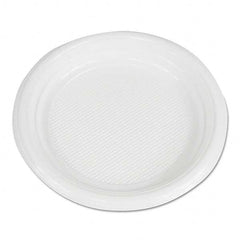 Boardwalk - Hi-Impact Plastic Dinnerware, Plate, 6" Diam, White, 1000/Carton - Apex Tool & Supply